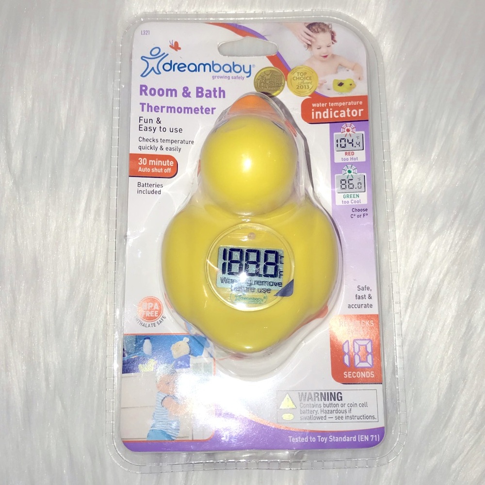 New Dreambaby Yellow Duck Room & Bath Thermometer